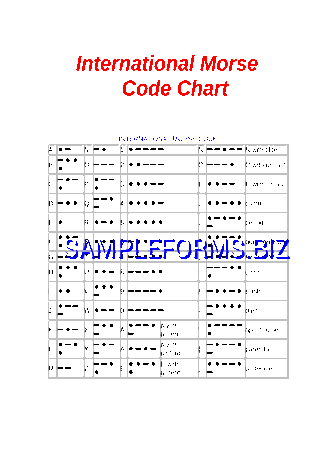 International Morse Code 1